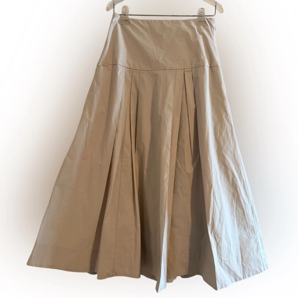 Babaton Artizia Chandelier Poplin High Rise Cotton Poplin Maxi Skirt Matte Pearl - Picture 7 of 15